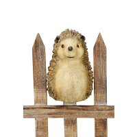 Zaunhocker Igel H:16 cm aus Polyresin - Zaun Deko Garten,...
