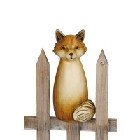Zaunhocker Fuchs H:20 cm aus Polyresin - Zaun Deko...
