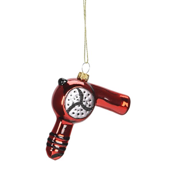 Baumschmuck Föhn Haartrockner - Baumkugel für Haarstylisten, Weihnachtsdeko Friseur, Christbaumkugel, Weihnachten
