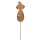 Gartenstecker Hund mit Weihnachtsmütze und Schal H:115 cm im Rost Design - Rostfigur für den Garten, Gartendeko, Weihnachtsdeko, Winterdeko