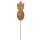 Gartenstecker Katze mit Weihnachtsmütze und Schal H:115 cm im Rost Design - Rostfigur für den Garten, Gartendeko, Weihnachtsdeko, Winterdeko