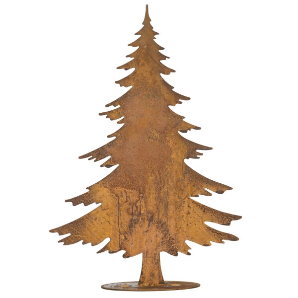 Gartendeko Tanne Weihnachtsbaum H:45 cm im Rost Design - Tannenbaum Winter, Rostfigur für den Garten, Deko Weihnachten, Metalldeko