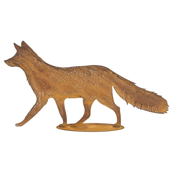 Dekofigur Fuchs H:33 cm im Rost Design - Rostfigur für den Garten, Gartendeko, Weihnachtsdeko, Winterdeko Jäger