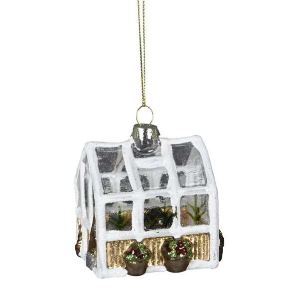 Baumschmuck Gewächshaus - Baumkugel für Garten Freunde, Gärtner, Weihnachtsdeko Glashaus, Christbaumkugel, Weihnachten
