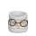 Deko Zement Blumentopf Weihnachtsmann mit Brille H:7,5 cm  - Pflanztopf Weihnachten, Nikolaus Kübel, Übertopf, Pflanzgefäß, Dekoration Advent