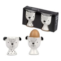 Eierbecher Hund (2er Set) - Eierhalter Hunde Keramik,...