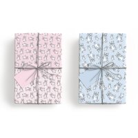 Geschenkpapier Set Miesekatze rosa & blau (4 Rollen)...