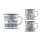 Metall Becher Tasse Miesekatze (3er Set) 350 ml - Trinkbecher Katze, Camping Becher, Kaffeebecher, Metallbecher, Kaffeetasse