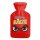 Wärmflasche Muffel "Ich hasse Kälte" rot mit Überzug, 2L - Bettflasche Weihnachten Festtagsmuffel, Wärmekissen
