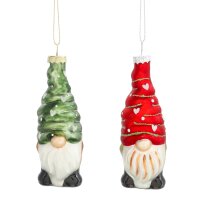 Baumschmuck Wichtel (2er Set) grün, rot - Baumdeko,...