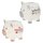 Sparschwein Weihnachten (2er Set) aus Keramik - Weihnachtsgeld & Weihnachtswunsch-Erfüller - Spardose, Sparbüchse, Geldbüchse, Geldgeschenk