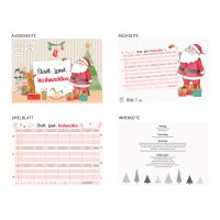 Spiel "Stadt, Land, Weihnachten" - Block mit 20 Blatt und 18 Fragen rund um Weihnachten - Unterhaltung, Weihnachtsspiel, Wichtelgeschenk, Quiz