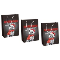 Geschenktüte XMAS Cat (3er Set) 23x17 cm -...