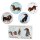 Taschenwärmer Hund Dackel (4er Set) -  Wichtelgeschenk Hundefreunde, Handwärmer Winter, Taschenheizkissen