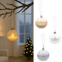 LED Kerze Echtwachskerze (3er Set) in Christbaumkugel...