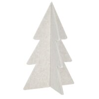 3D Filz Tannenbaum zum Stellen H:40 cm in Weiss -...