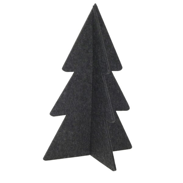 3D Filz Tannenbaum zum Stellen H:40 cm in Anthrazit - Weihnachtsdeko, Weihnachtsbaum, Weihnachten Dekoration, Adventsdeko, Winterdeko