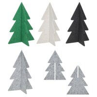 3D Filz XL Tannenbaum zum Stellen H:80 cm in Hellgrau - Weihnachtsdeko, Weihnachtsbaum, Weihnachten Dekoration, Adventsdeko, Winterdeko