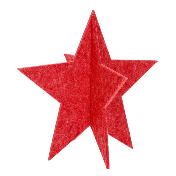 3D Filz Stern zum Stellen D:20 cm in Rot - Weihnachtsdeko, Weihnachtsbaum, Weihnachten Dekoration, Adventsdeko, Winterdeko