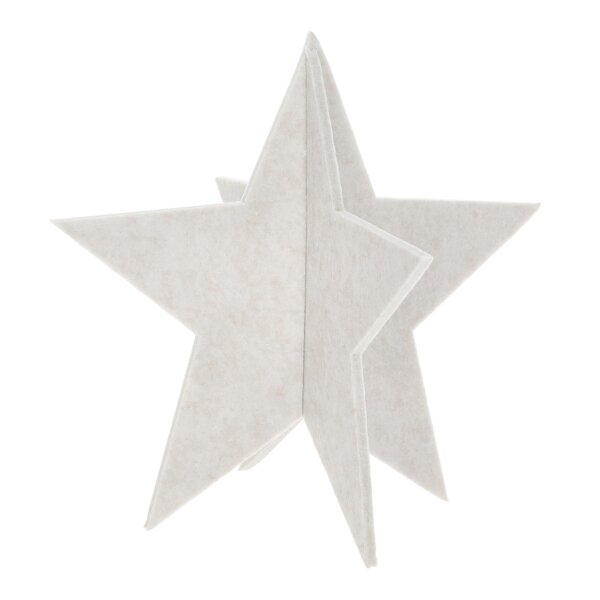3D Filz Stern zum Stellen D:30 cm in Weiss - Weihnachtsdeko, Weihnachtsbaum, Weihnachten Dekoration, Adventsdeko, Winterdeko
