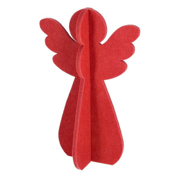 3D Filz Engel zum Stellen H:30 cm in Rot - Weihnachtsdeko, Weihnachtsbaum, Weihnachtsengel, Weihnachten Dekoration, Adventsdeko, Winterdeko