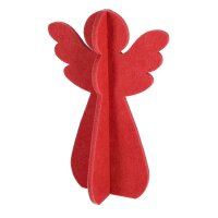 3D Filz Engel zum Stellen H:30 cm in Rot -...