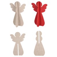 3D Filz Engel zum Stellen H:30 cm in Rot - Weihnachtsdeko, Weihnachtsbaum, Weihnachtsengel, Weihnachten Dekoration, Adventsdeko, Winterdeko