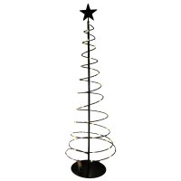 XL LED Deko Tanne aus Metall, schwarz H:60 cm  - Deko...