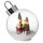 LED Glaskugel Weihnachtskugel X-MAS mit Weihnachtsmann D:14 cm zum Stellen - Adventsdeko, Santa, Weihnachtsdekoration, Weihnachten, Advent