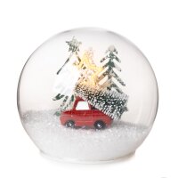 LED Glaskugel Leuchtender Stern mit Auto D:11 cm zum...