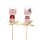 Blumenstecker Winter Katze (2er Set) mit Schleife - Winterdeko, Weihnachtsdeko, Pflanzstecker, Blumen Deko Advent, Weihnachten