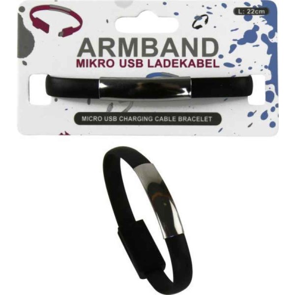 Ladekabel Armband Mikro USB - praktisches Handykabel / Datenkabel für unterwegs
