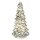LED Tannenbaum aus Glas, klar - innen  silber metallic H:24 cm mit Timer - Deko Lampe Weihnachten, Adventsdeko Tanne, Weihnachtsbaum