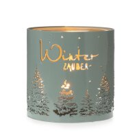Windlicht "Winterzauber" mit Kerzenglas,...