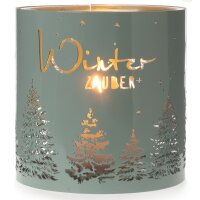 Windlicht "Winterzauber" mit Kerzenglas,...