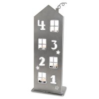 Adventskranz Haussilhouette für Teelichte H:40,5 cm...