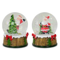 LED Schneekugel Weihnachtsmann Santa (2er Set) -...