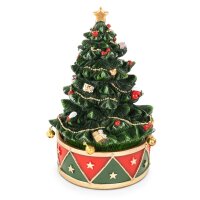 Mechanische Spieluhr Weihnachtsbaum mit Musik H: 18 cm -...