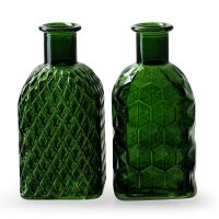 2er Set Glasflaschen "R&B" quadratisch...