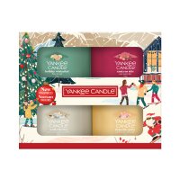 Yankee Candle Geschenkset Weihnachten 2025 "Apres Ski Fest" - Inhalt: 4 Mini Votiv Kerzen
