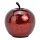 Dekoleuchte Apfel (S) Glas, Metallic Rot, Apfel Lampe mit 20 LED - Lichterkette, Dekolampe, Tischleuchte, Apfellampe