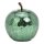 Dekoleuchte Apfel (S) Glas, Metallic Grün, Apfel Lampe mit 20 LED - Lichterkette, Dekolampe, Tischleuchte, Apfellampe