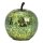 Dekoleuchte Apfel (S) Glas, Metallic Grün, Apfel Lampe mit 20 LED - Lichterkette, Dekolampe, Tischleuchte, Apfellampe