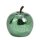 Dekoleuchte Apfel (XS) Glas, Metallic Grün, Apfel Lampe mit 10 LED - Lichterkette, Dekolampe, Tischleuchte, Apfellampe