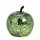 Dekoleuchte Apfel (XS) Glas, Metallic Grün, Apfel Lampe mit 10 LED - Lichterkette, Dekolampe, Tischleuchte, Apfellampe