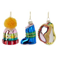 Baumschmuck Ski Skifahrer (3er Set) - Skistiefel,...