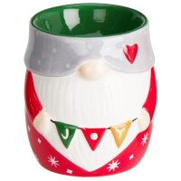 Geschenkset Duftlampe Ölbrenner Weihnachtswichtel mit Duftwachs Peaceful Woodland - Wichtel Wachswärmer, Verdunster Weihnachten, Aromalampe für Duftöl und Duftwachs, Deko Advent