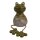 Kantenhocker Frosch mit Füßen H:12 cm aus Keramik - Deko Garten, Tierfigur Kantensitzer, Dekofigur, Gartendeko Frösche, Gartenfigur