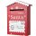 Briefkasten Weihnachtsmann Santa "Merry Christmas" H:30 cm, rot aus Holz -  Deko Weihnachten, Weihnachtsbriefkasten, Brief, Weihnachtspost, Weihnachtsdekoration