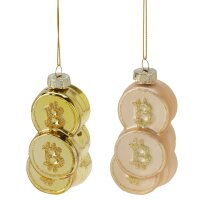 Baumschmuck Bitcoin Münzen (2er Set) - Baumdeko...